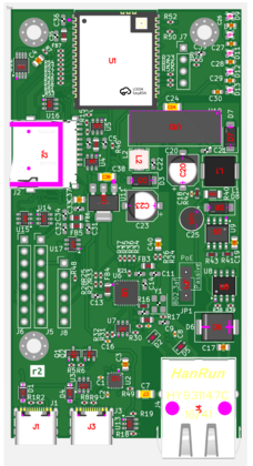 The u.FL variant of the board